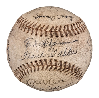1936 New York Giants National League Champions Team Signed Baseball With 23 Signatures Including Mel Ott & Carl Hubbell (PSA/DNA) 